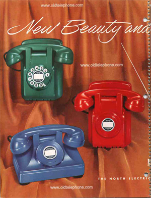 north electric telephone color display brochure