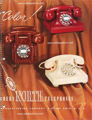 north electric telephone color display brochure