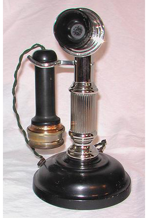 stromberg carlson roman column candlestick antique telephone